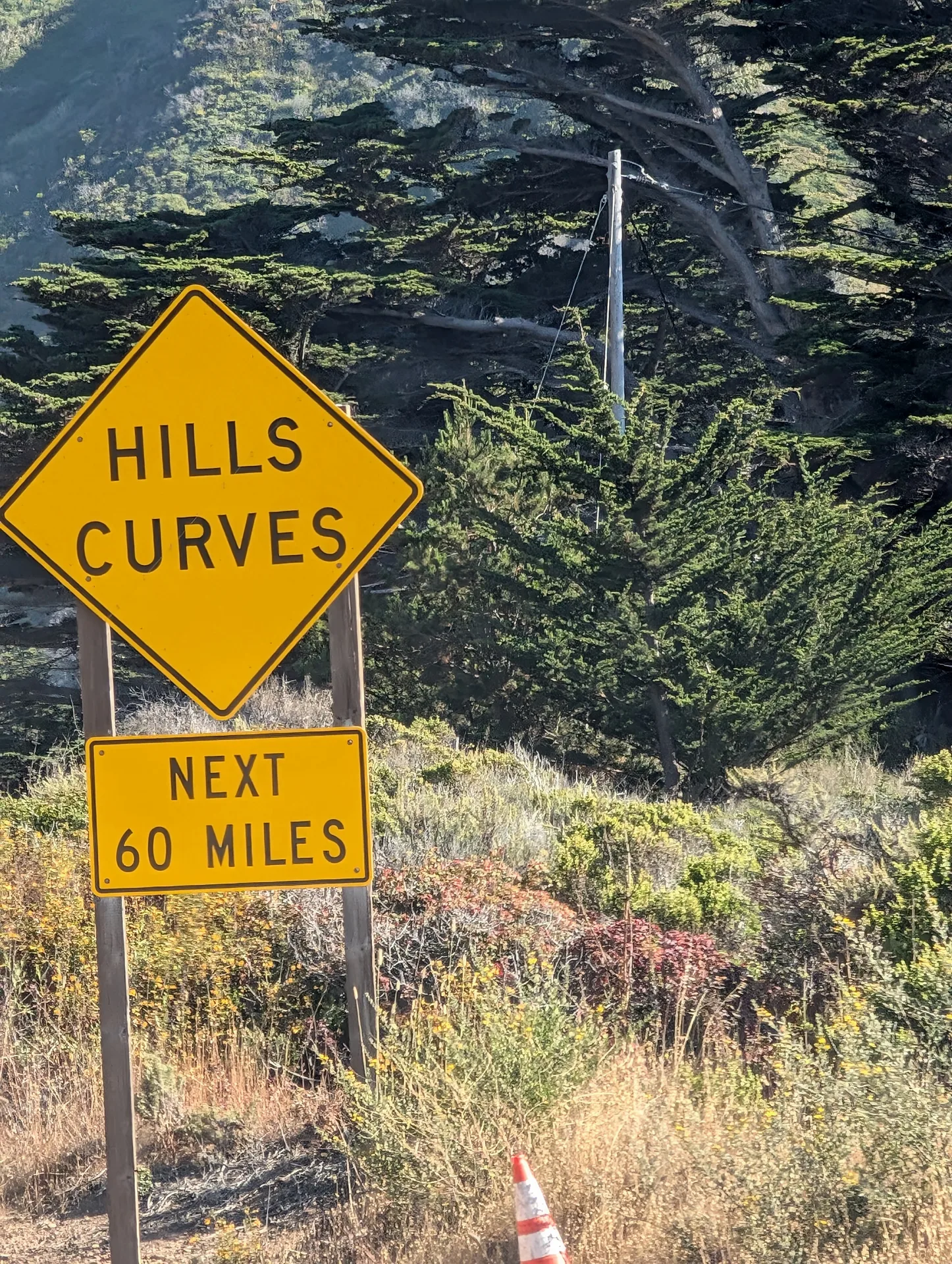 hills curves next 60 miles