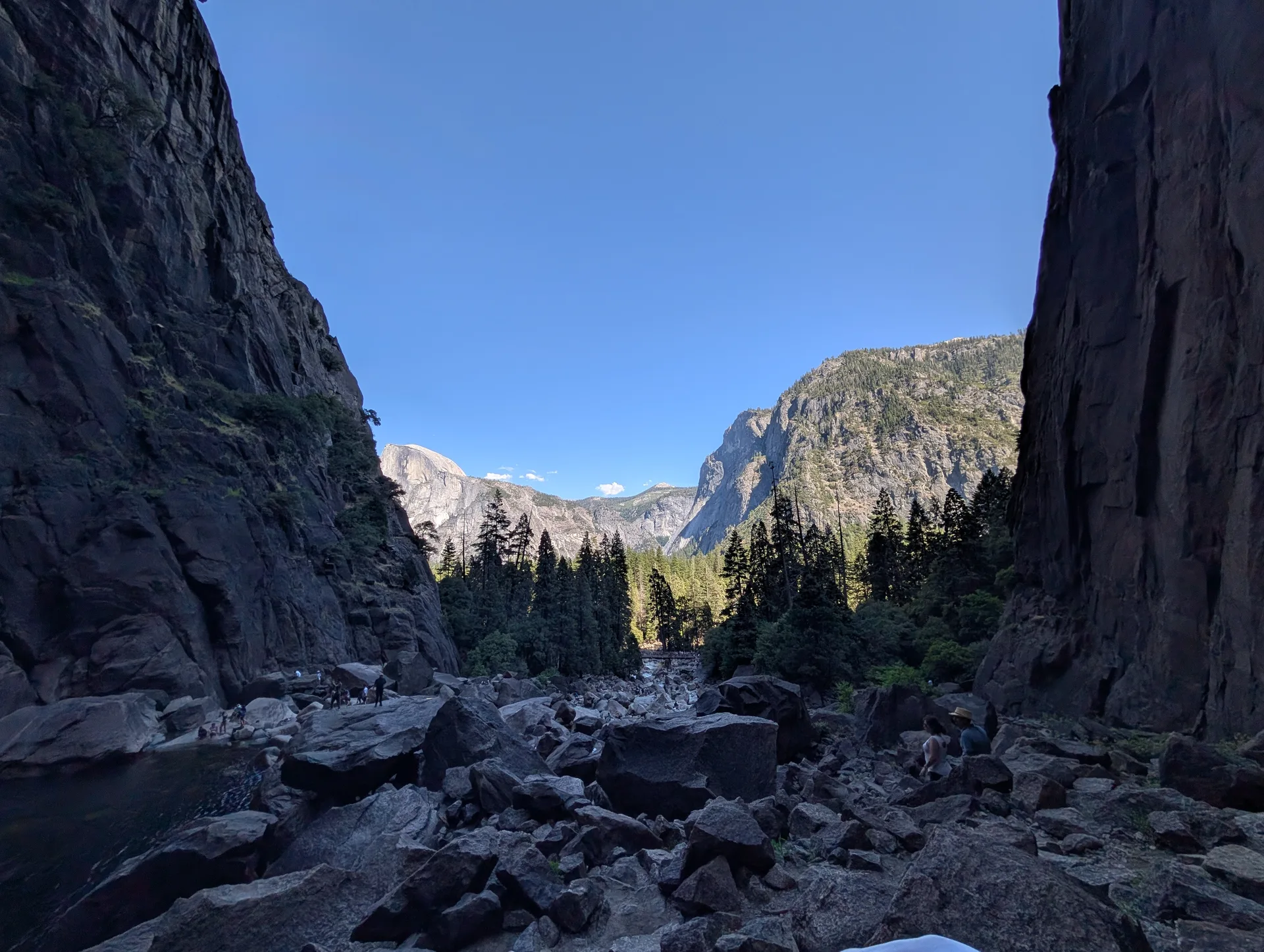the valley, from the foot of the fall