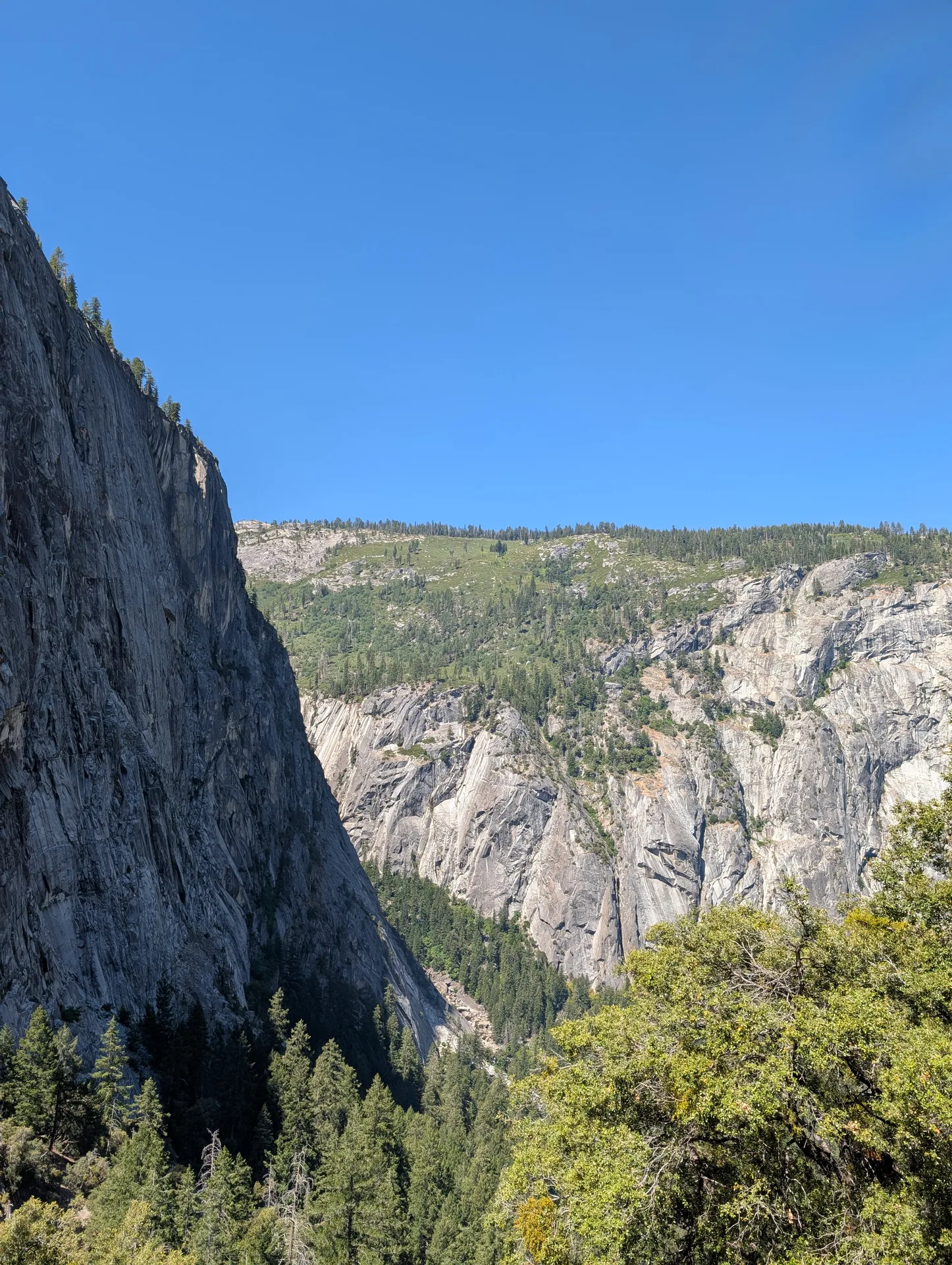 granite walls on the way down