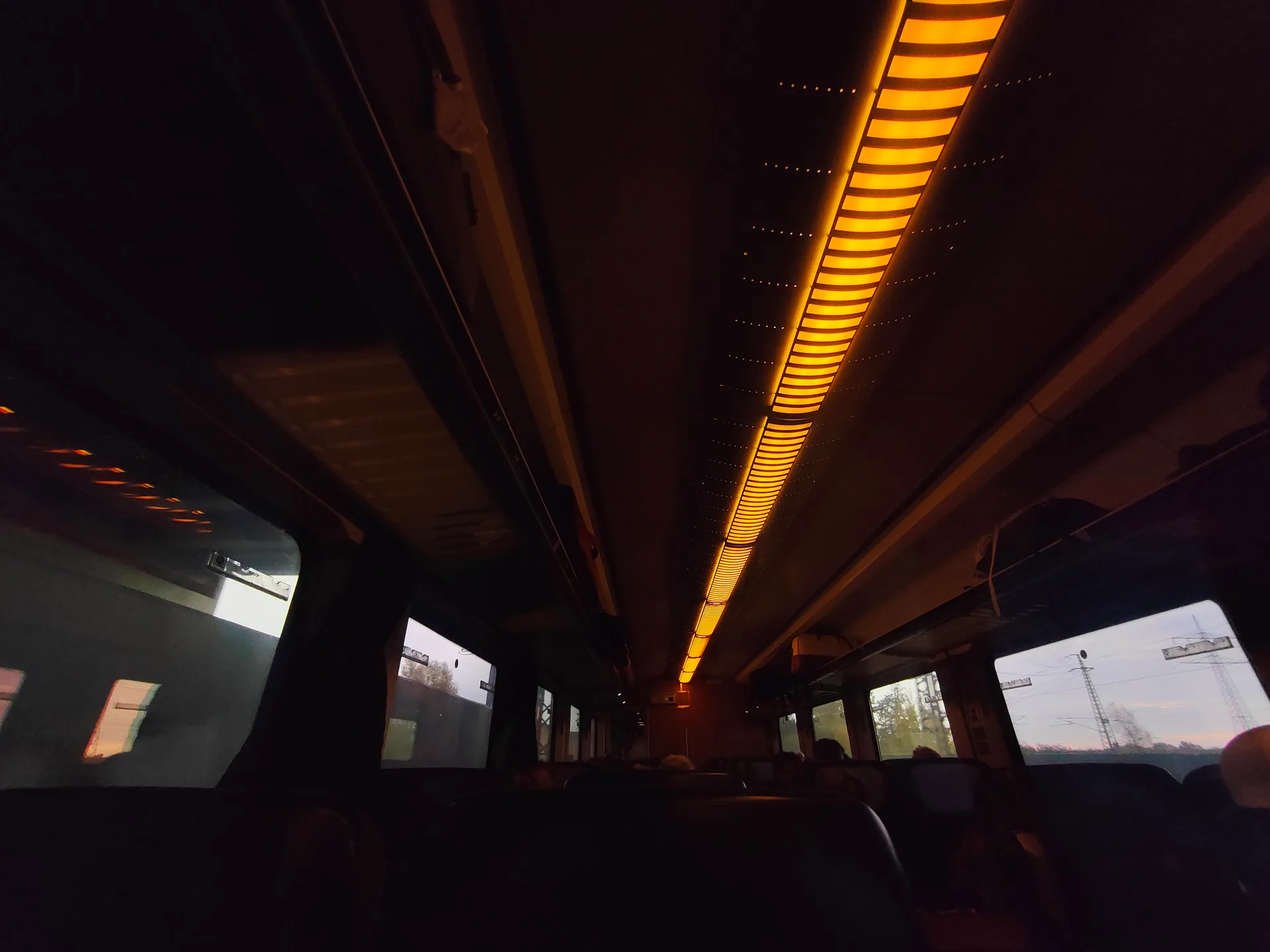 the carriage, going dusky