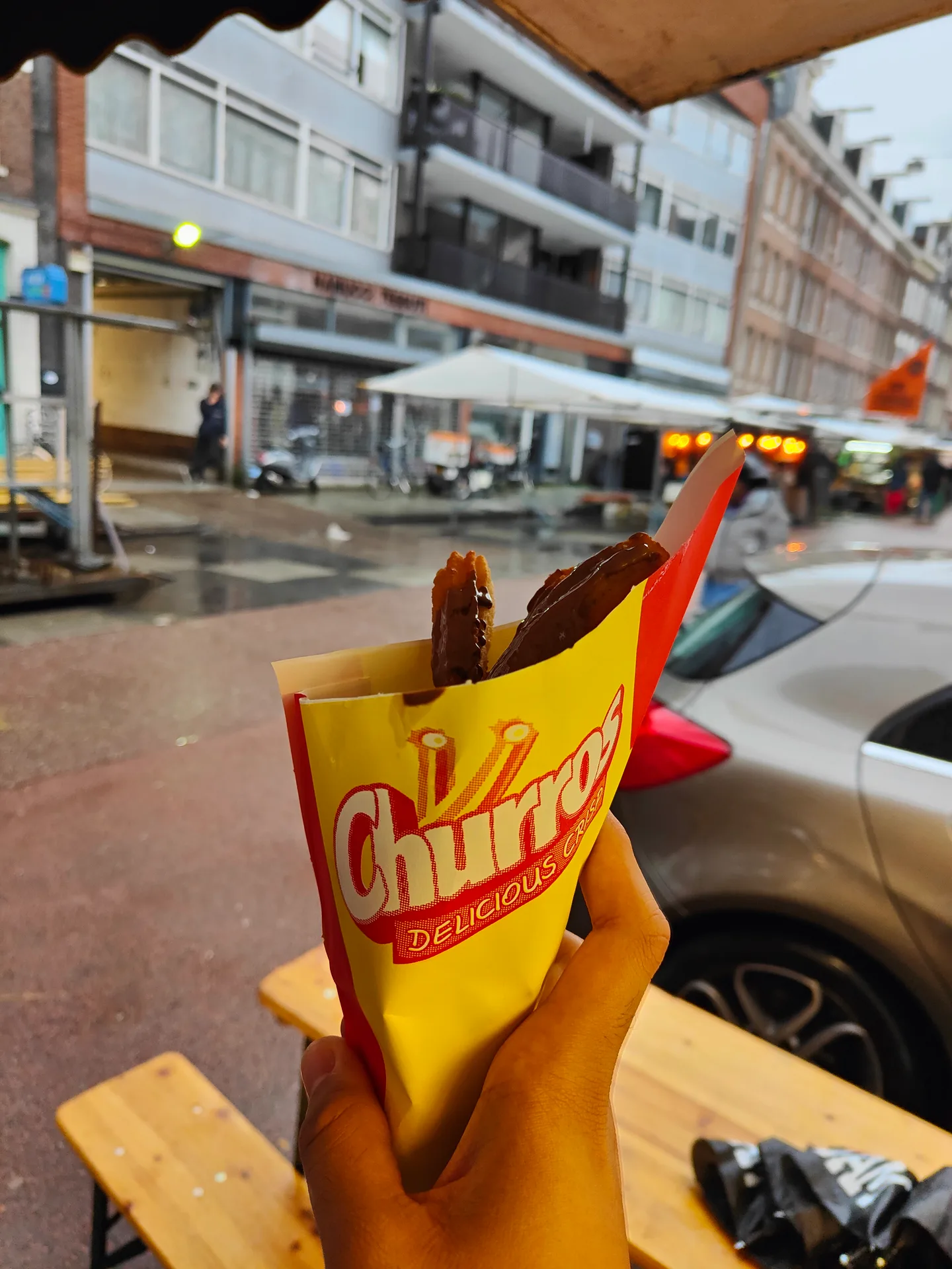 churros against a dripping de pijp